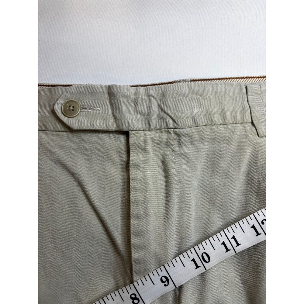 Tommy Bahama Mens Size 40 Tan Pleated Shorts Silk Blend Beige Khaki Casual Beach - Picture 6 of 12